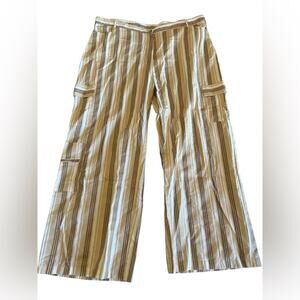 Daisy Street 6XL striped brown wide leg pants NWT